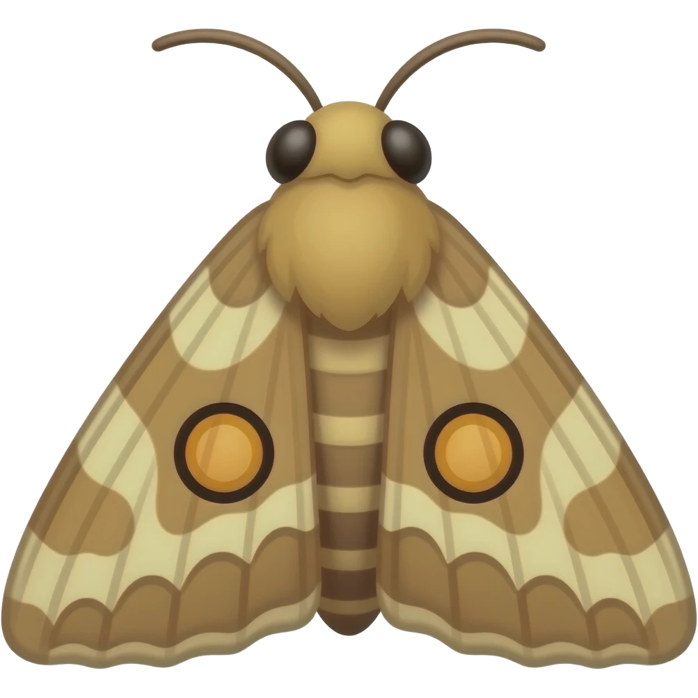 Cartoon 2d moth emoji
