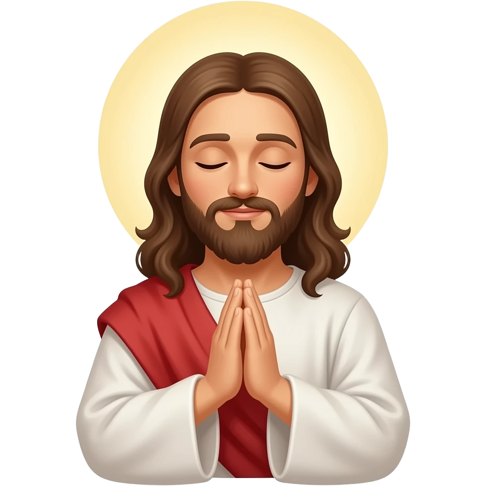 Jesus praying emoji