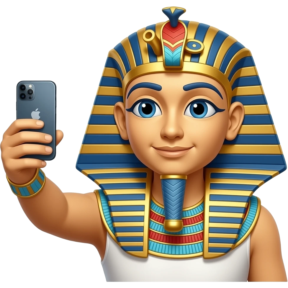 pharoah iphone selfie emoji