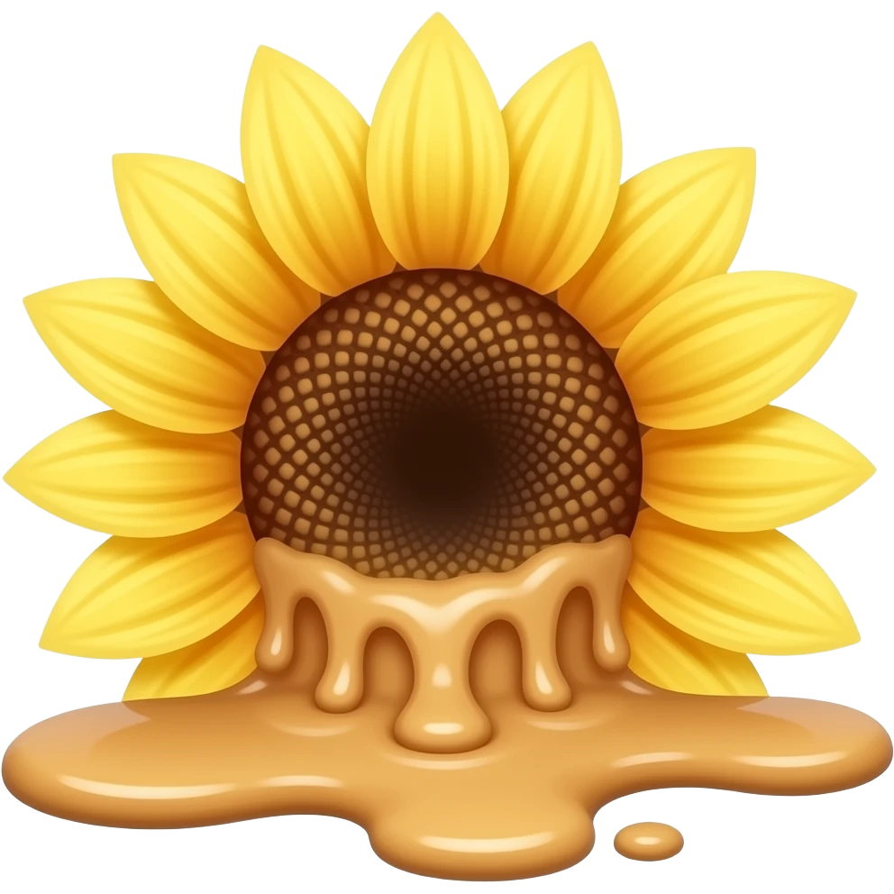 sunflower melting into nut butter emoji