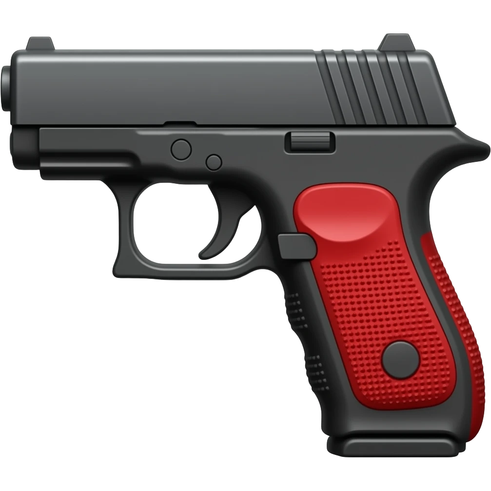 Glock Gun red Handle right side emoji