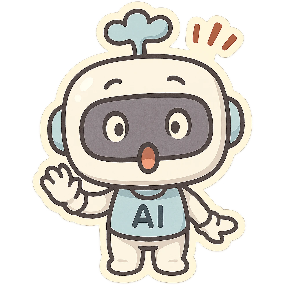 AI assistant misunderstanding a command, surprised face, lighthearted, playful, cartoon style emoji