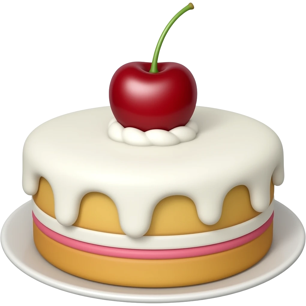 the cherry on the white cake emoji
