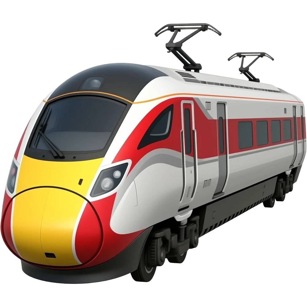 Passanger train-new intercity fleet (model year: 2025 red & yellow emoji