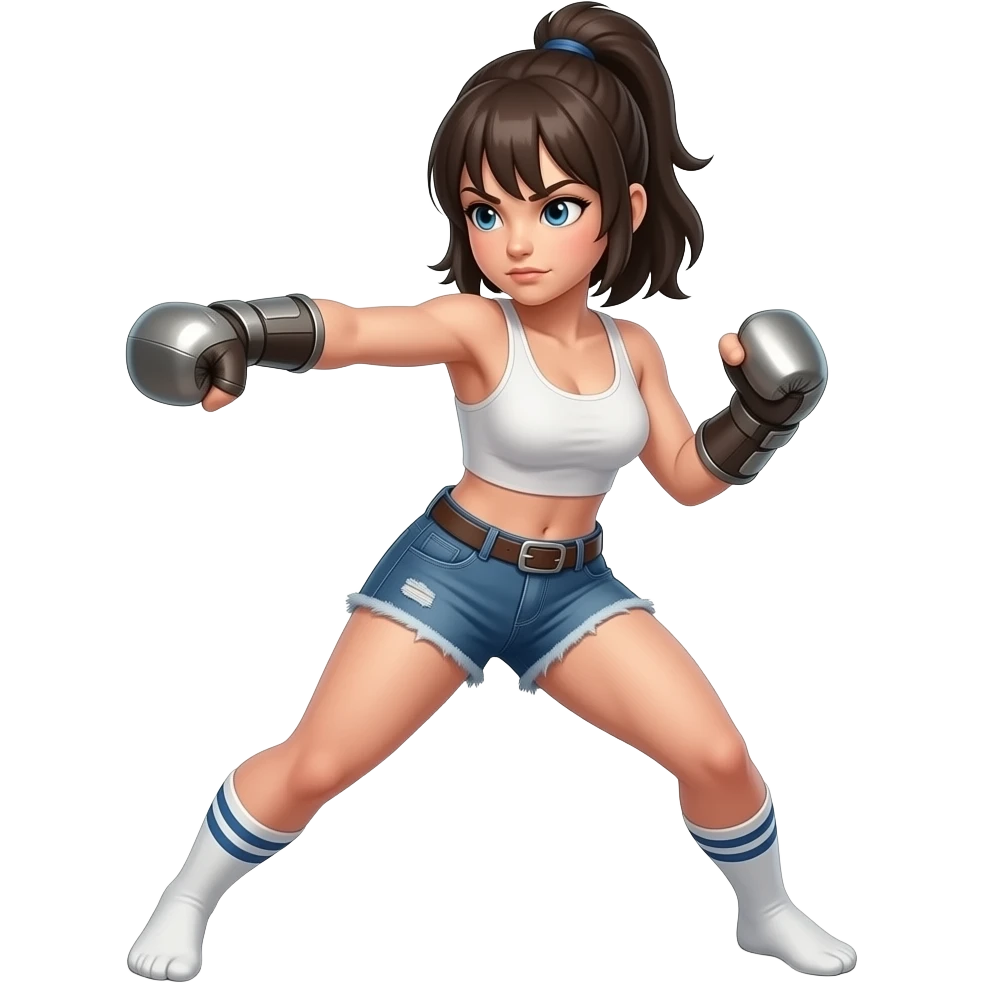 Naked girl fighting emoji