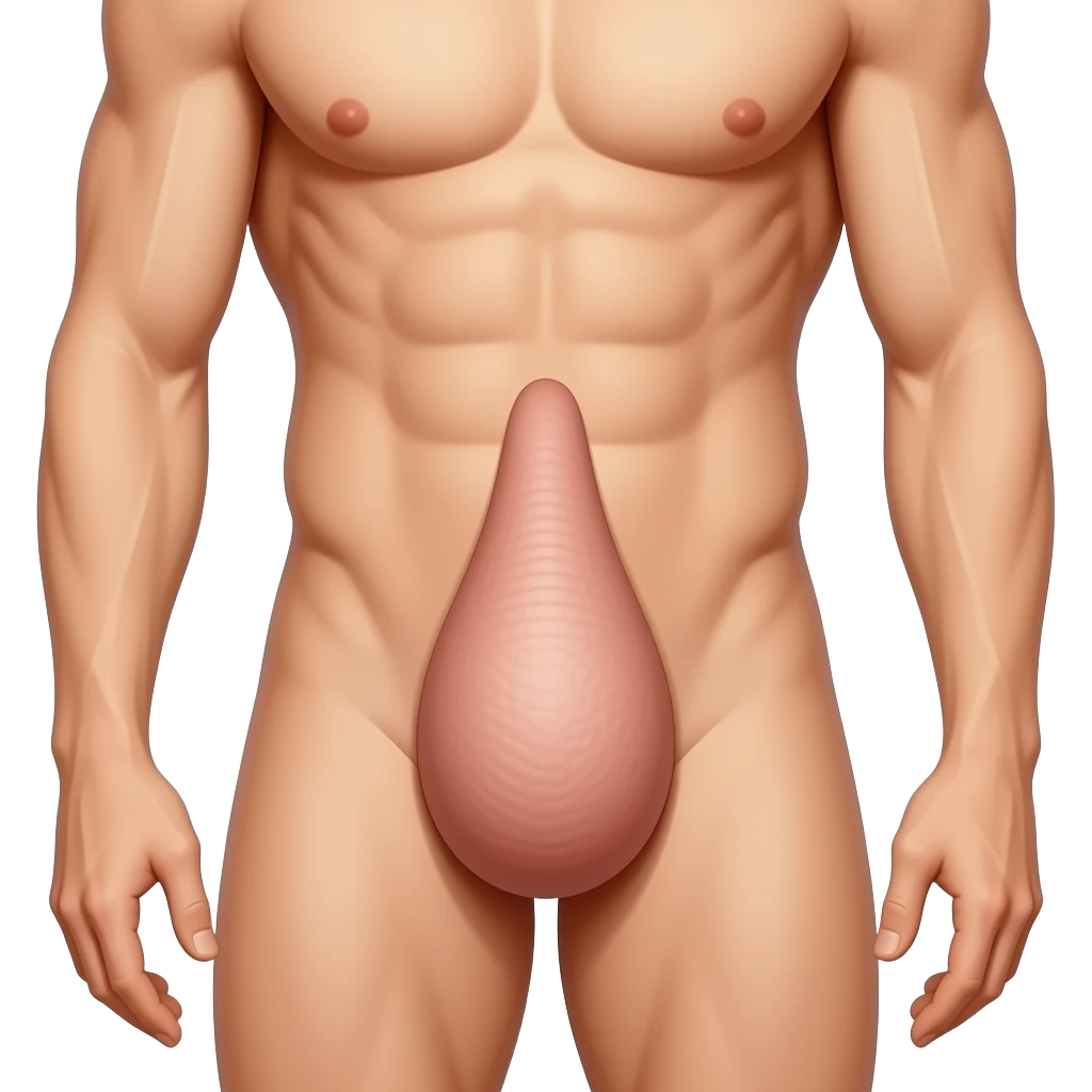 A naked guy with his detailed long dick out emoji