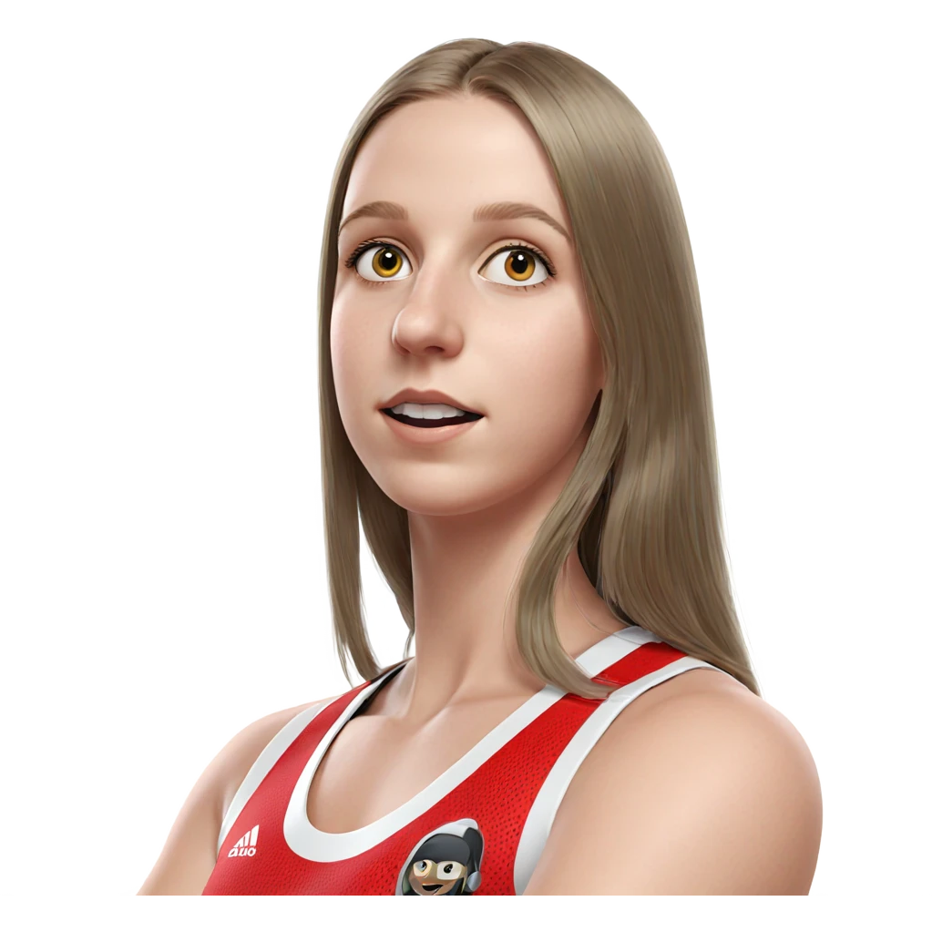 girl in sportswear on white emoji