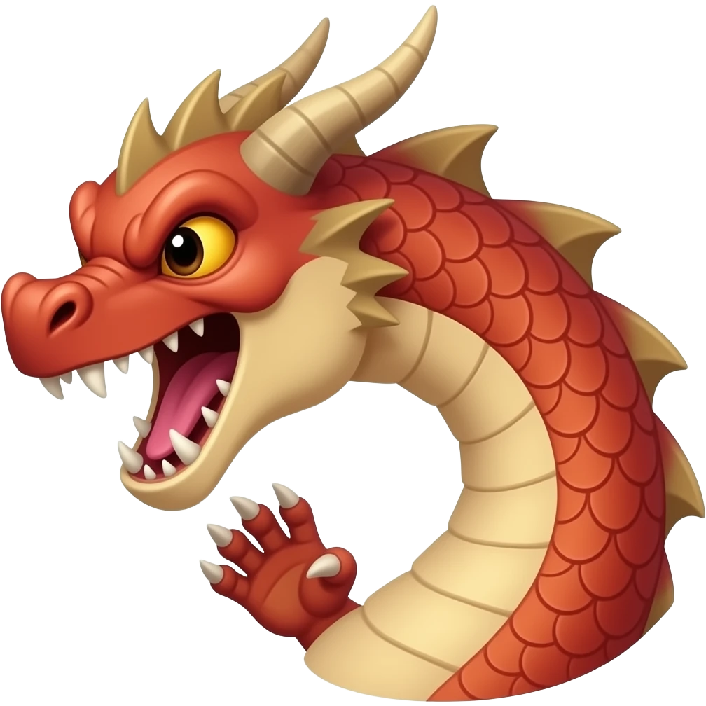 only the dragon's arm with claws swiping and attacking from the left of the image emoji