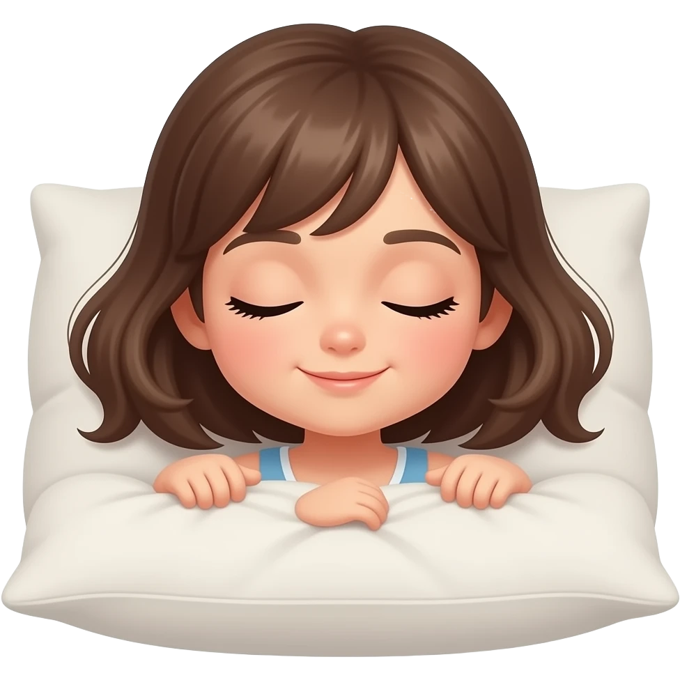 девушка лежит на подушке и спит emoji