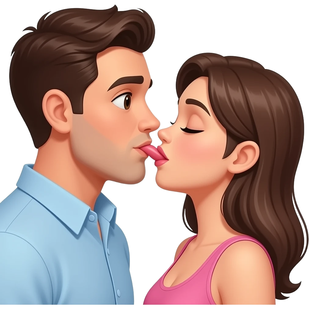 hombre haciendo sexo oral a mujer emoji