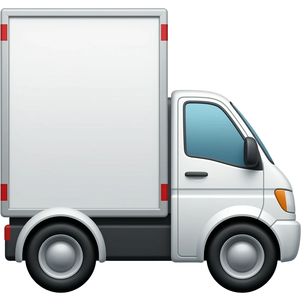 white truck facing right emoji