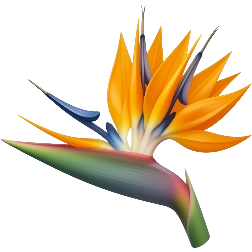 Bird of Paradise flower emoji