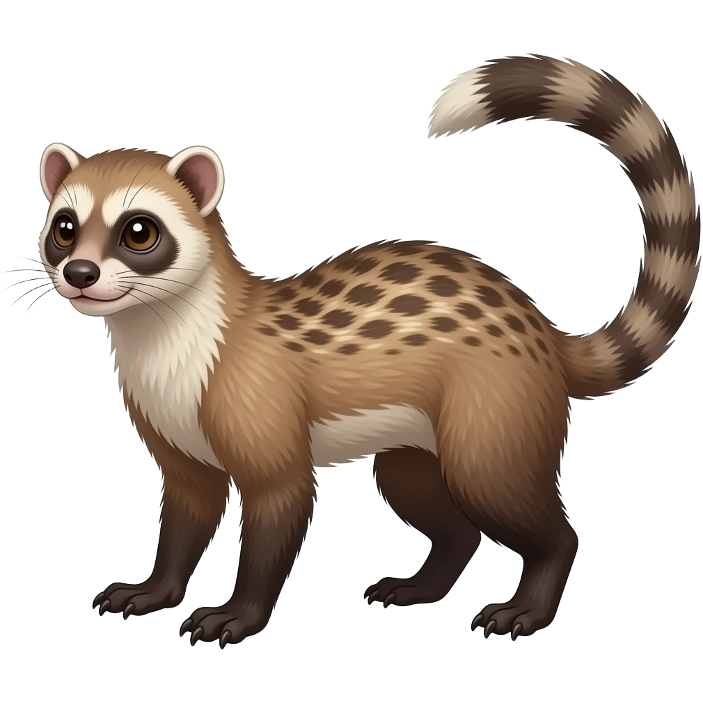 Cotton-top-Tamarin-Cacomistle-Weasel-Mustelid-Civet-Genet-Furret-Hybrid emoji