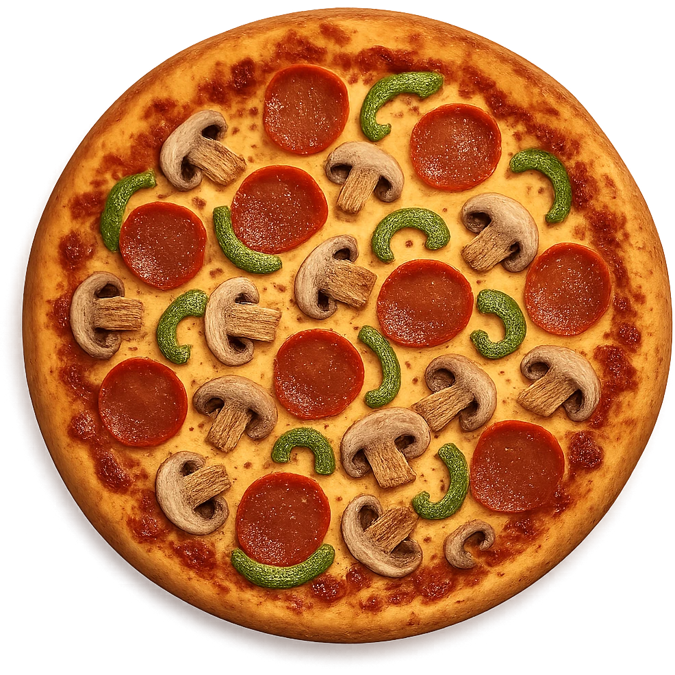 pizza vista dall'alto emoji