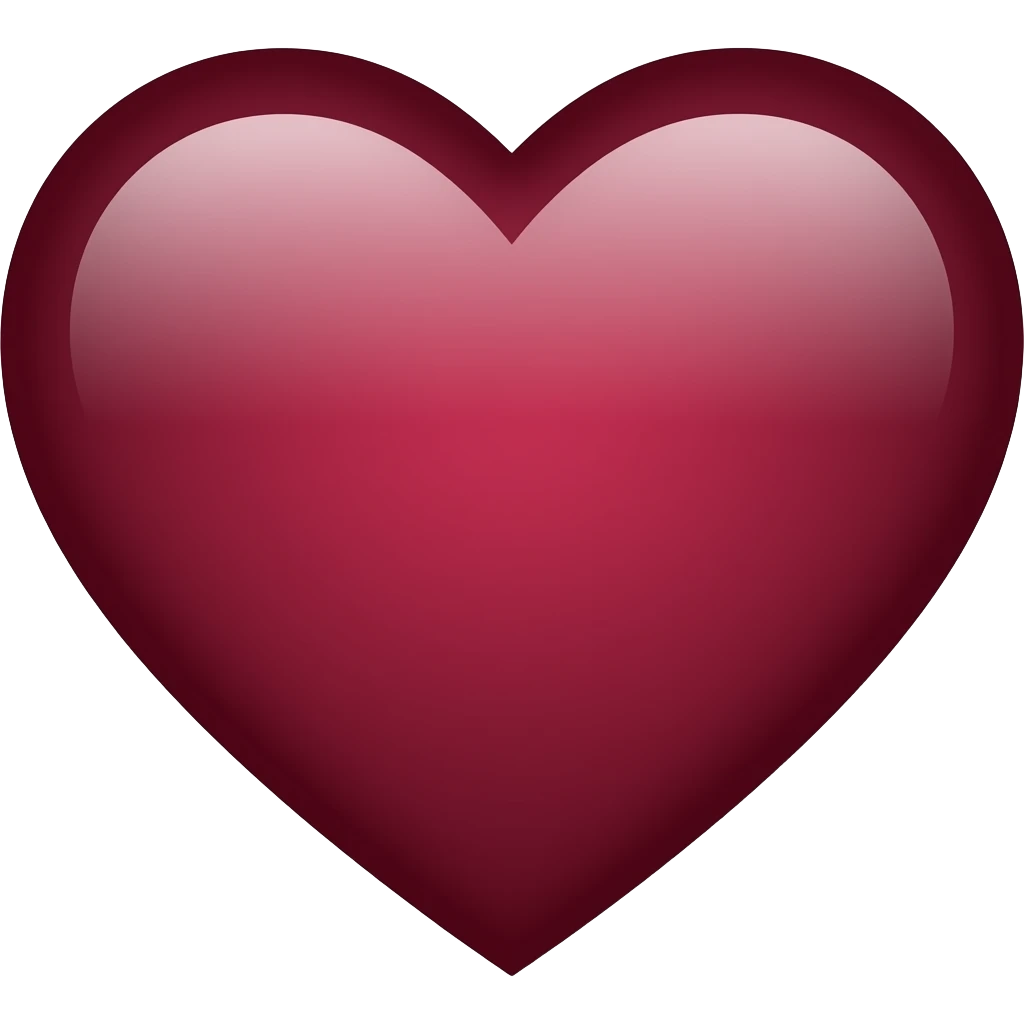 Maroon heart emoji