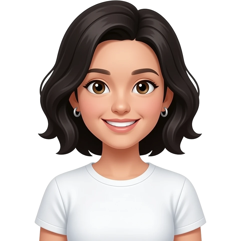Teen girl with earrings emoji