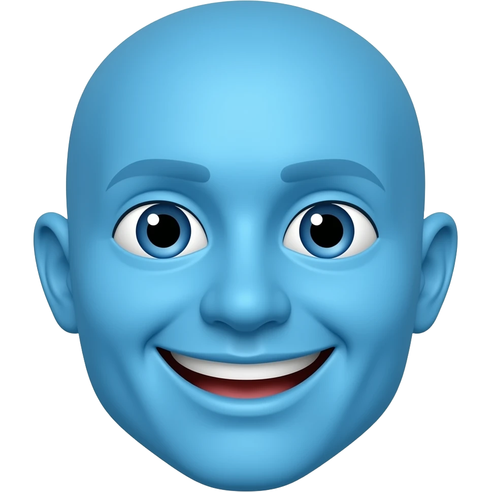 Joobi Blue Emoji: Happy Face emoji