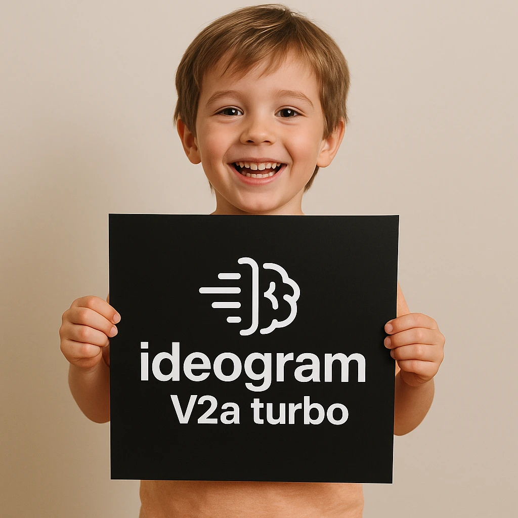 make image of a child holding a poster of this image emoji