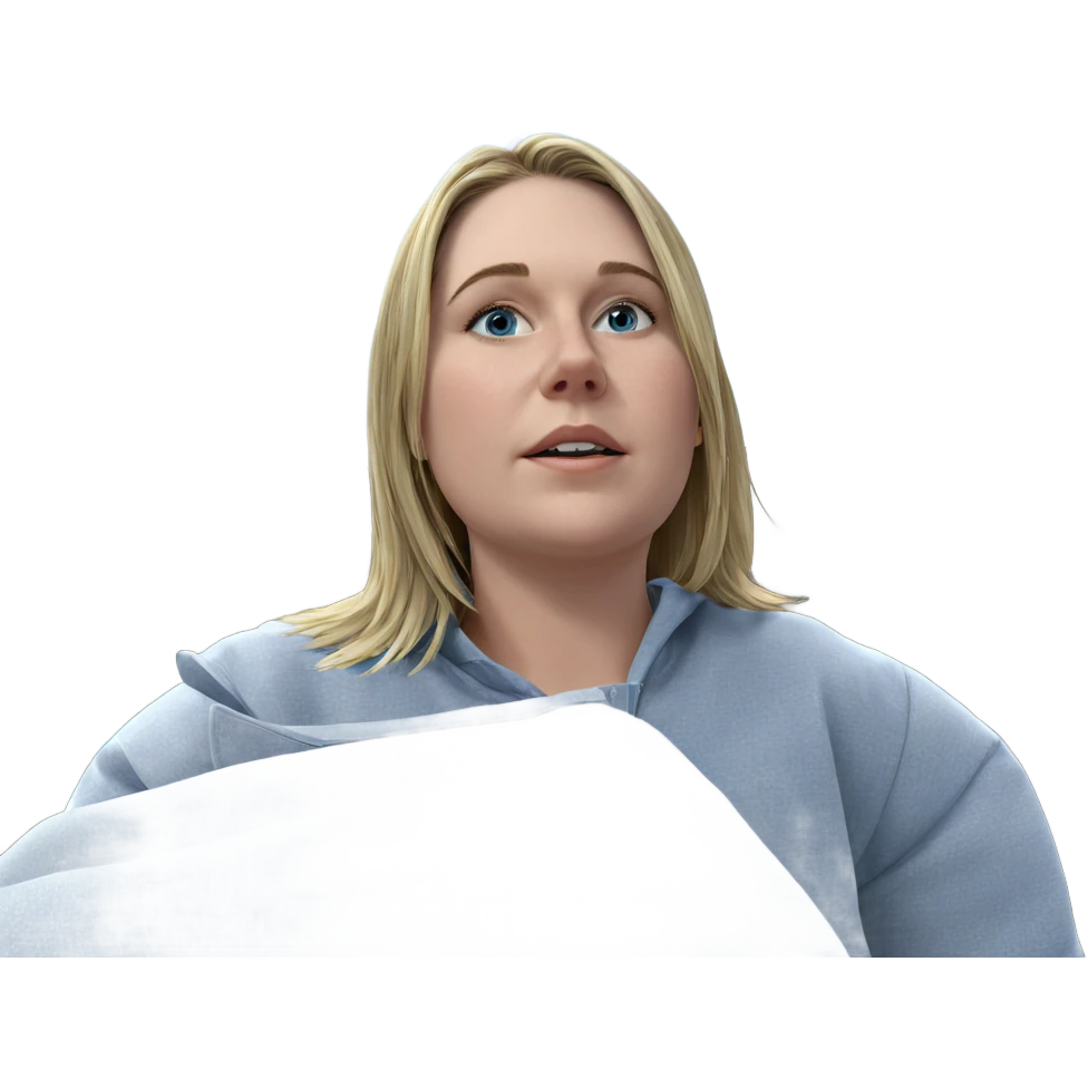 blonde girl under blue sky emoji