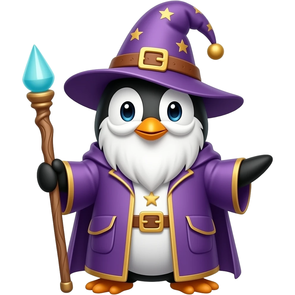 Penguin Wizard emoji