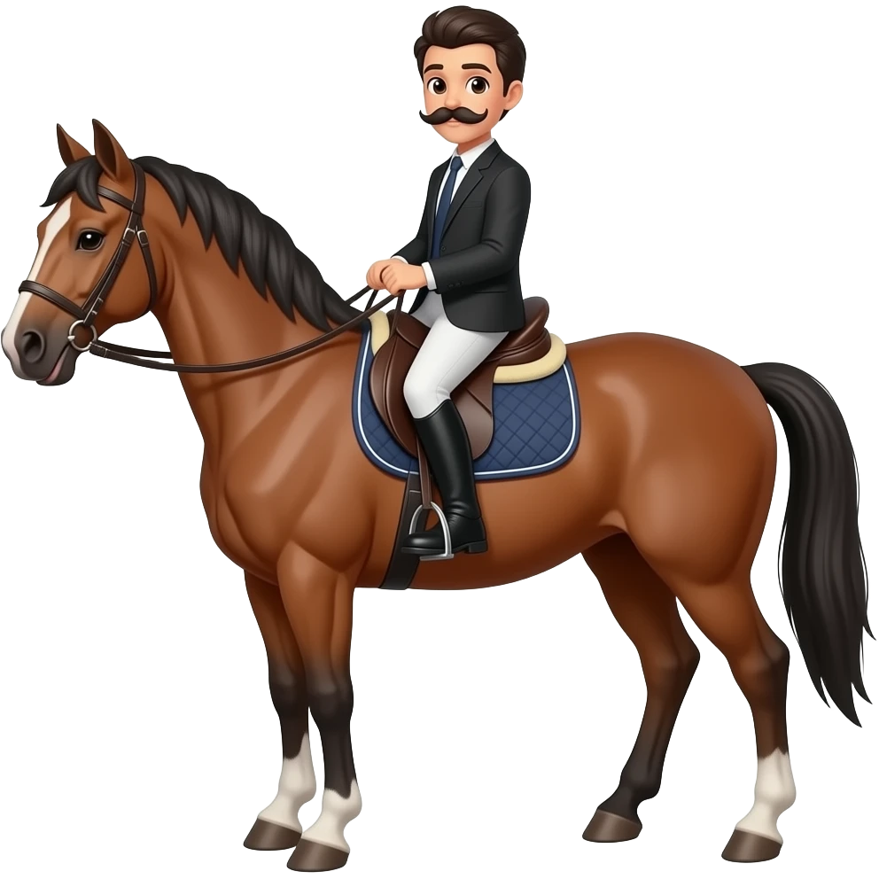 Mustache rides emoji