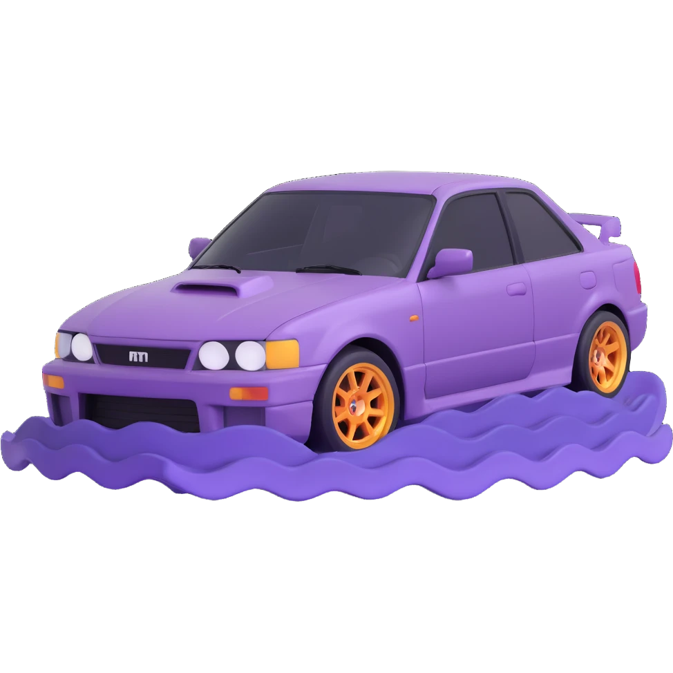 japanese purple wave phonk car drifting emoji