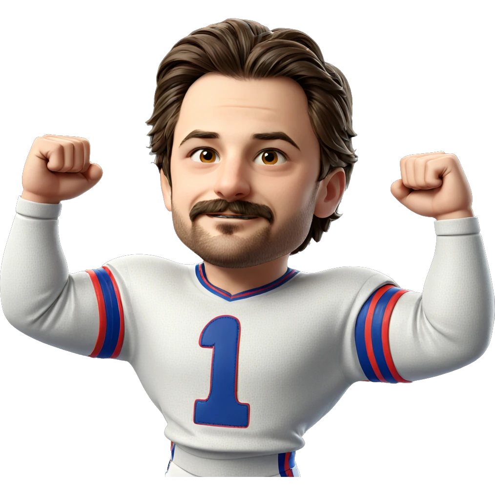 boy in sportswear with mustache emoji