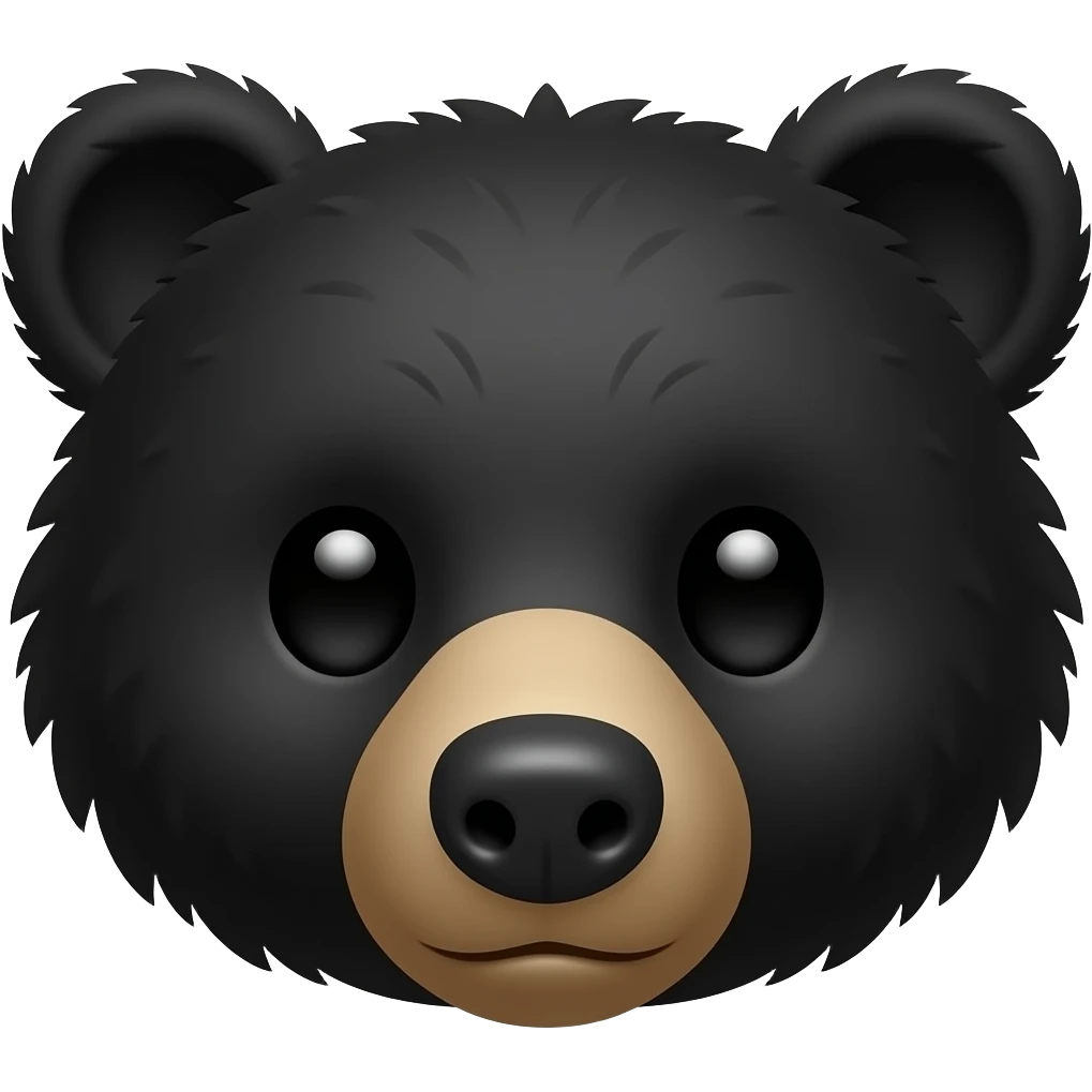 baby black bear face emoji