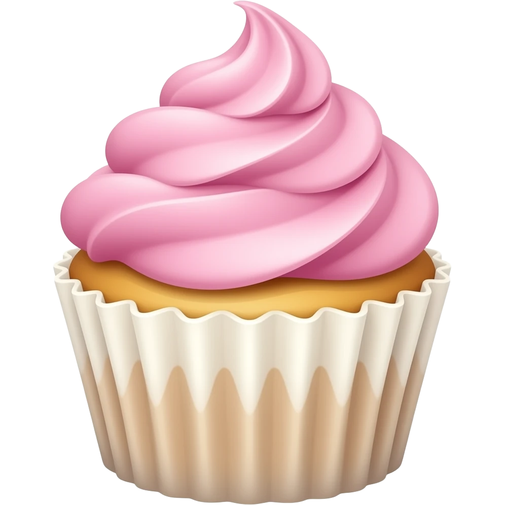 Cupcake with pink icing emoji