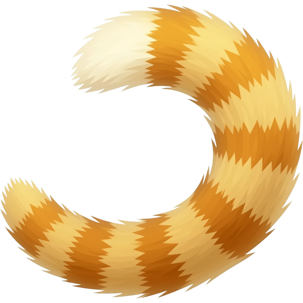 Orange cat tail emoji