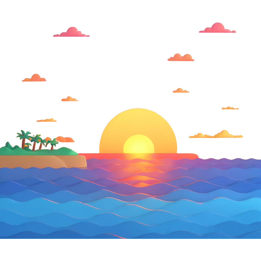 ocean sunset horizon emoji