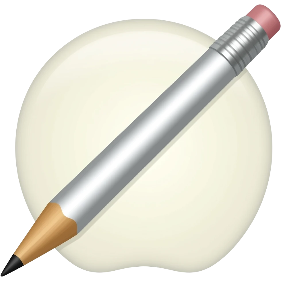 A apple pencil that is on emoji