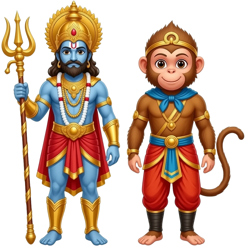 Ram with hanuman emoji