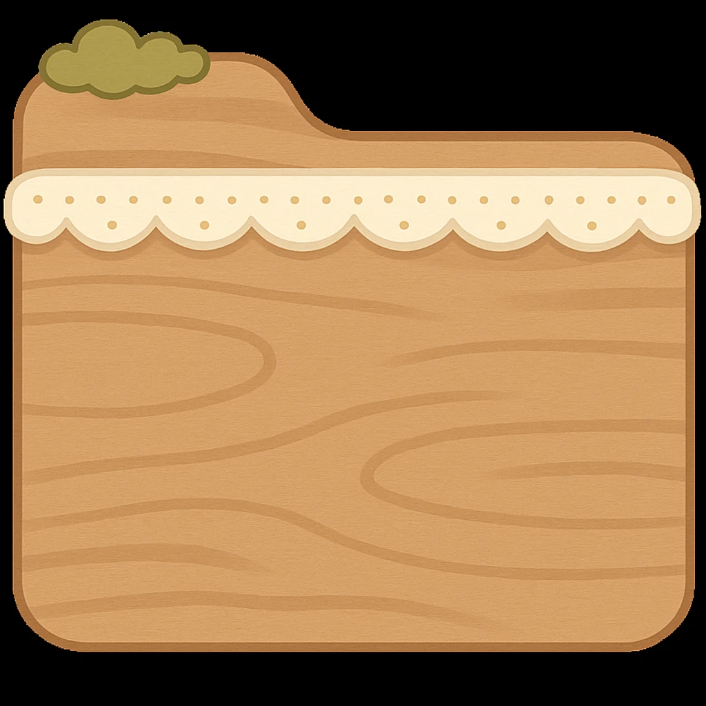 Render this folder. Remove the plants. KEEP THE STYLE INTACT. Render it as if it were open. white frills, but the plants at the very top can stay. emoji