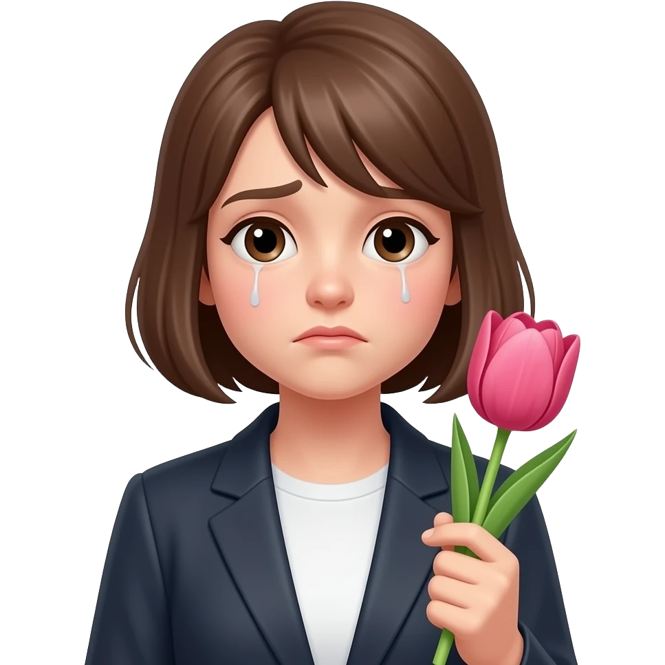 😭🌷 emoji