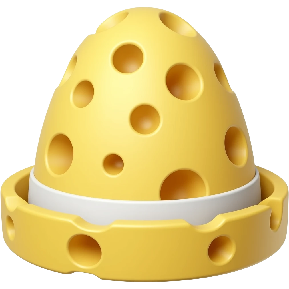 Hat made out of swiss cheese emoji