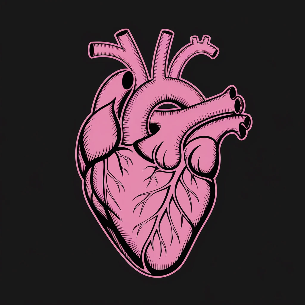 realistic gothic heart emoji