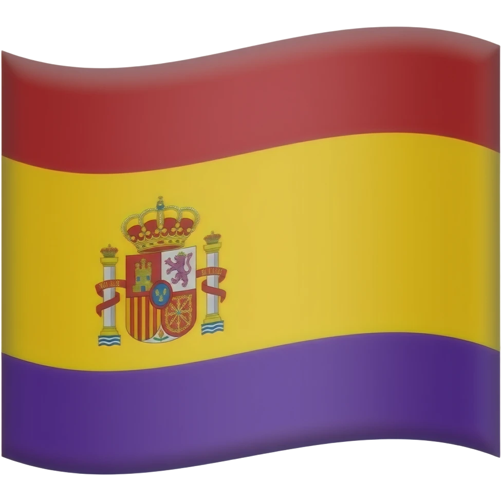 Bandera de España sin el escudo y la franja de abajo morada emoji