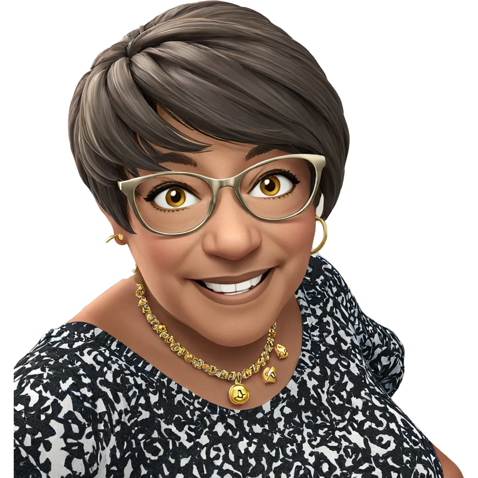 happy girl with jewelry emoji