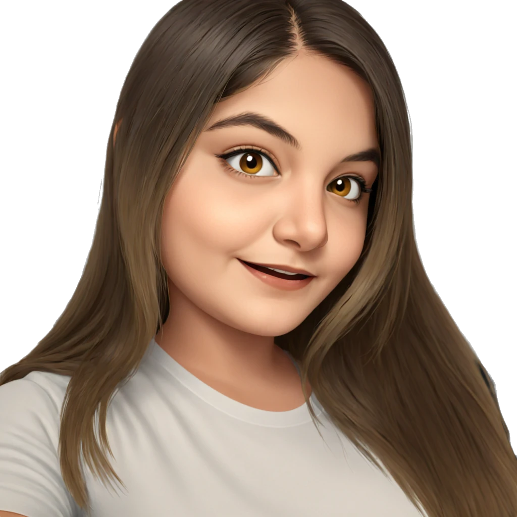 smiling girl in white shirt emoji