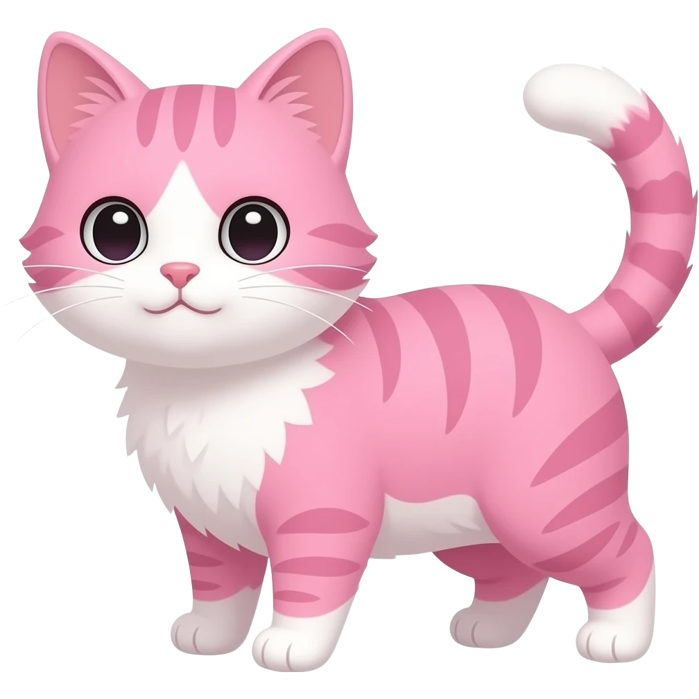 kawaii pink cats emoji