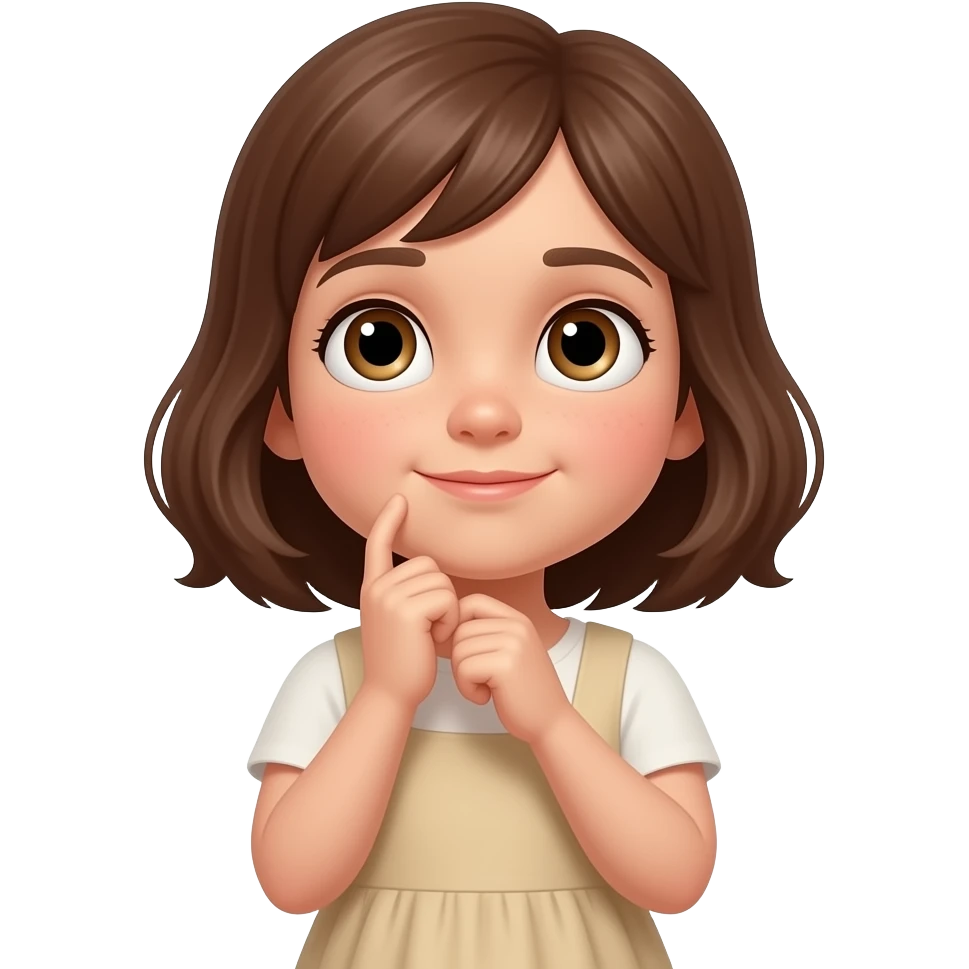 Девочка много хочет и думает об этом emoji