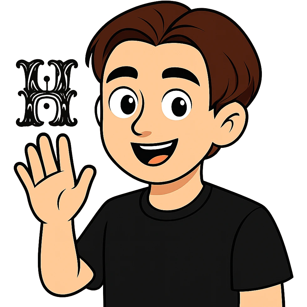Remove the background and make the 'HI' text more ornate and decorative, keep the rest of the image the same, with a transparent background. emoji