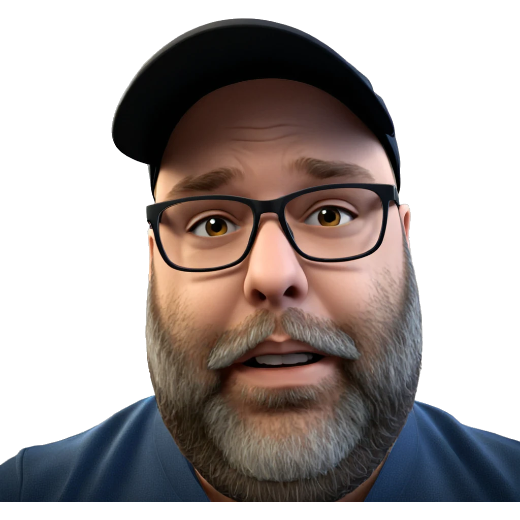 bearded man in glasses portrait emoji