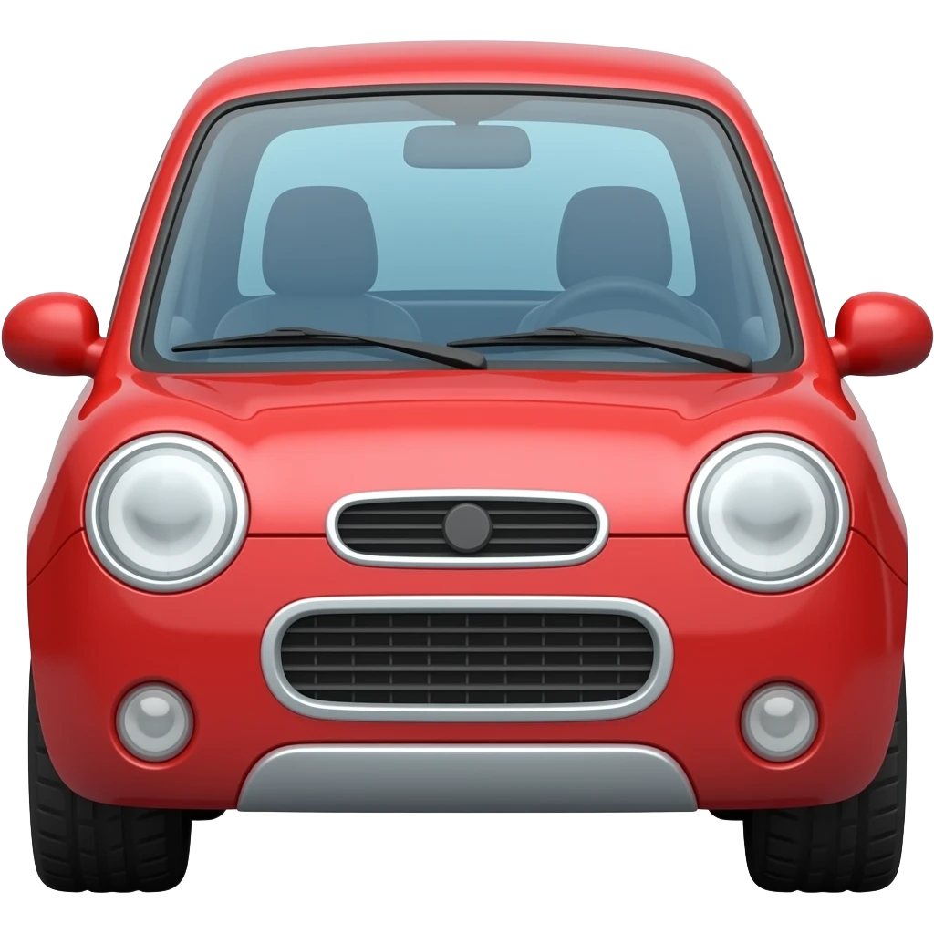 Red cute car emoji