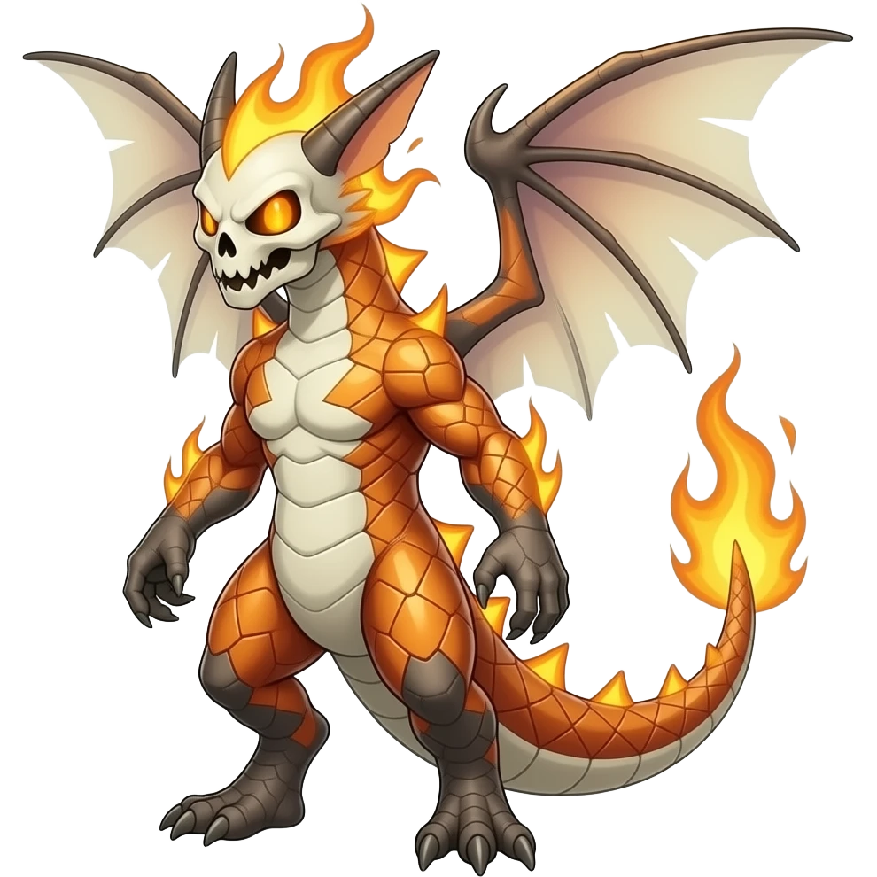 Gabite-Cubone-ExVeemon-Latias-Flamedramon-fusion-Fakémon-hybrid-creature, Full body emoji