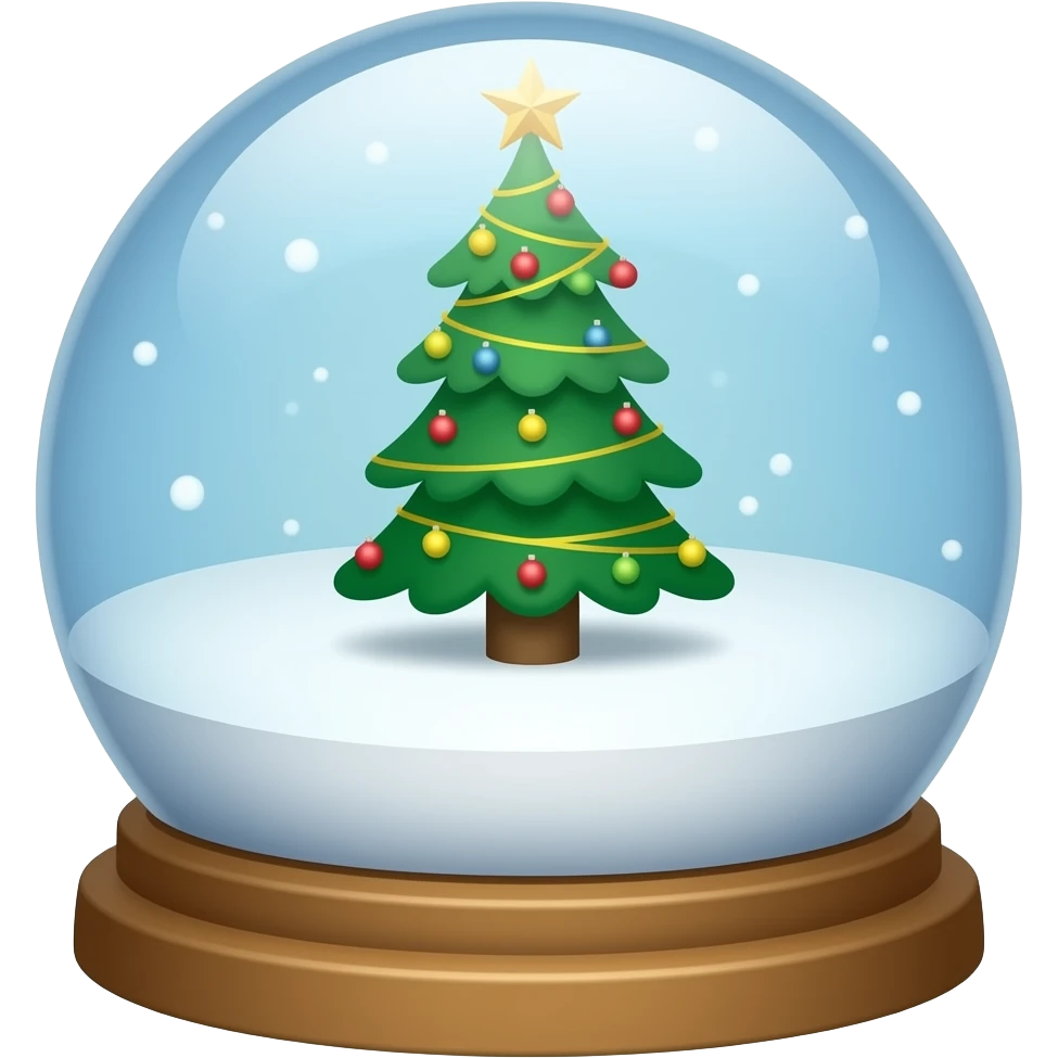 Christmas snow globe emoji