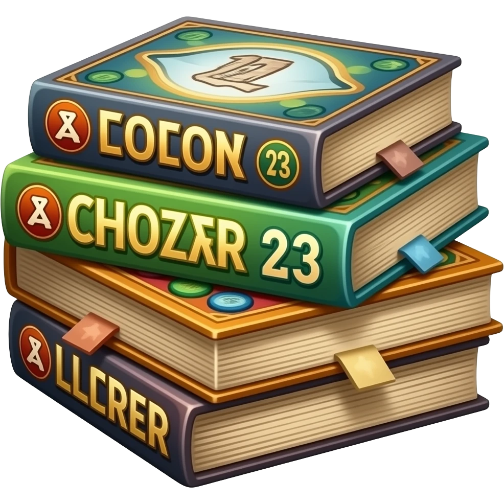 A stack of board games boxes emoji