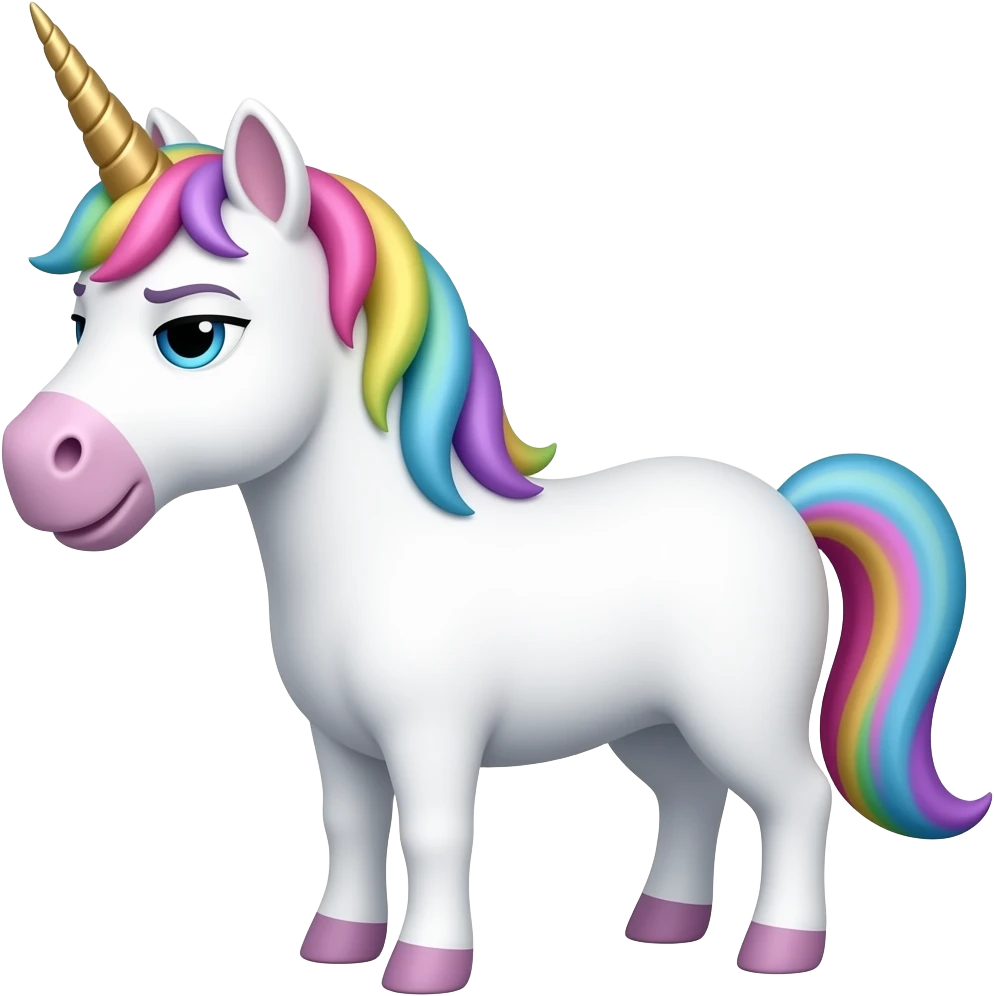 Une licorne avec un air blasé emoji