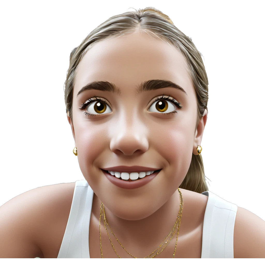 smiling girl with jewelry emoji